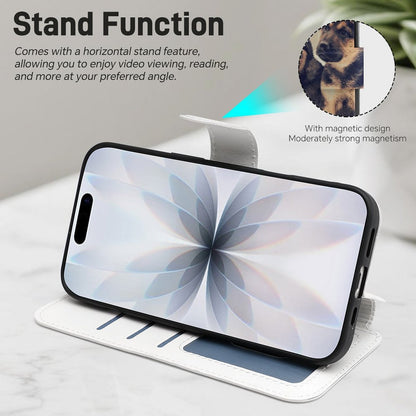Custodia a Libro in Pelle Personalizzata per iPhone 17 con Porta Carte e Laccetto