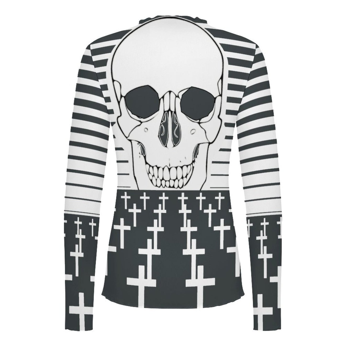 Maglia a Rete Collo Alto Maniche Lunghe Personalizzabile — Taglie S-5XL