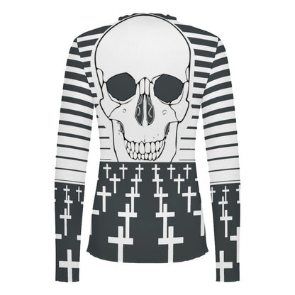 Maglia a Rete Collo Alto Maniche Lunghe Personalizzabile — Taglie S-5XL