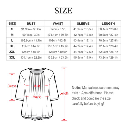 Top Donna Arricciato Personalizzato | Maglia Manica 3/4 con Foto Unica