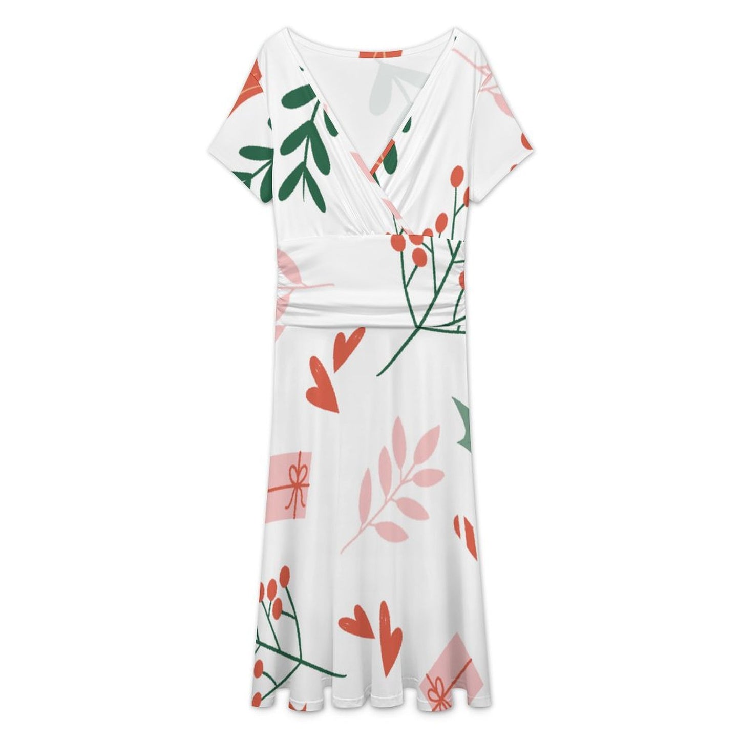 Abito Personalizzato Donna Scollo a V | Vestito in Seta di Latte con Foto
