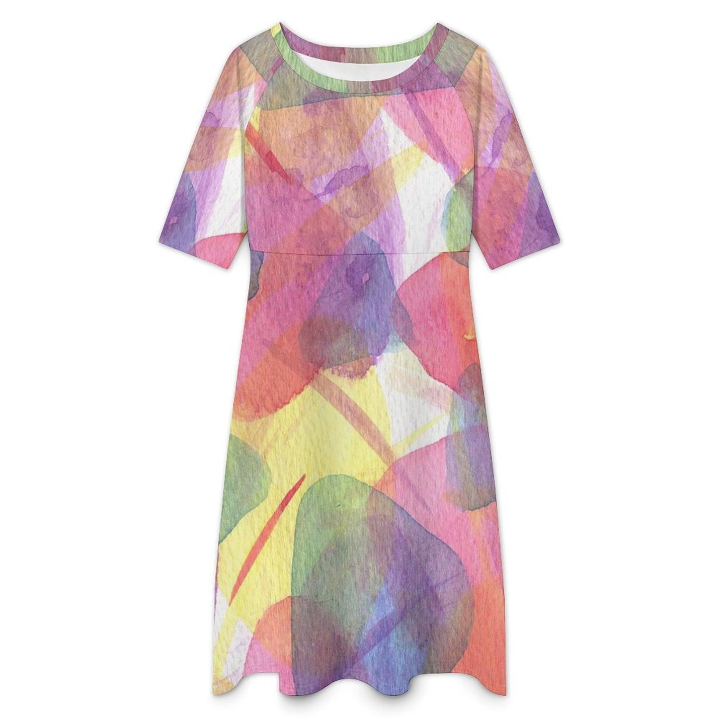 Vestito Lungo Donna Personalizzato | Abito Stampa Unica Tessuto Elastico