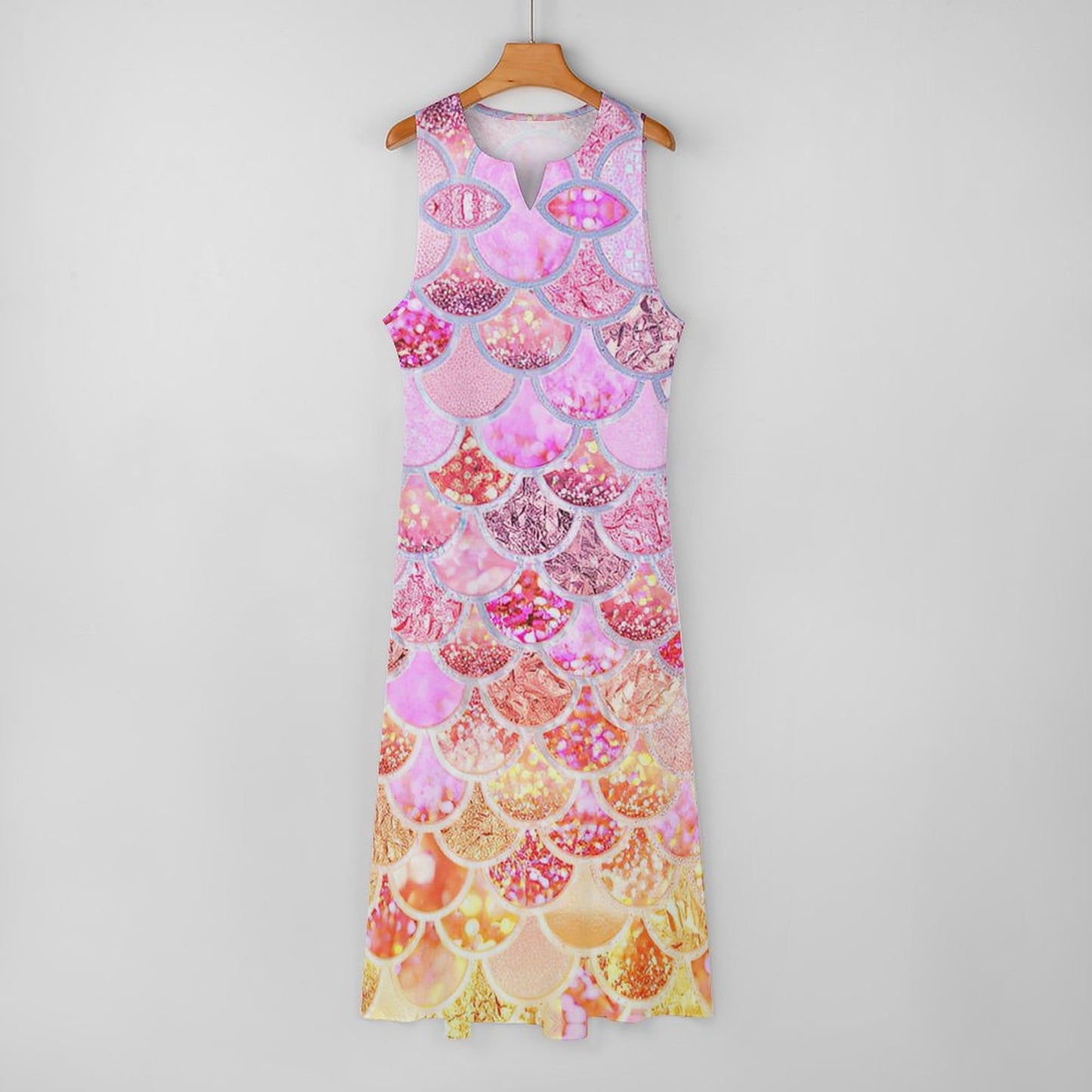 Abito Maxi Lungo Personalizzato | Vestito a Colonna Senza Maniche (S-5XL)