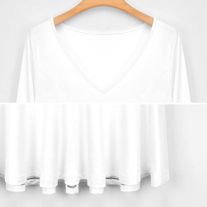 Abito Midi Scollo a V Taglie Forti | Manica Lunga (S-8XL)