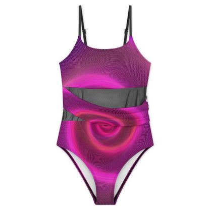 Costume Intero da Donna Personalizzabile con Scollo Quadrato e Rete