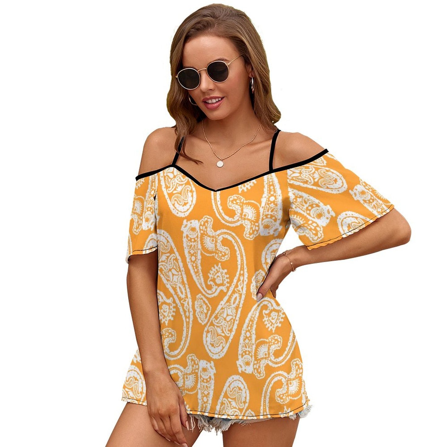 Toppe Trasparenti Spalle Scoperte | Chiffon Elasticizzato Personalizzato