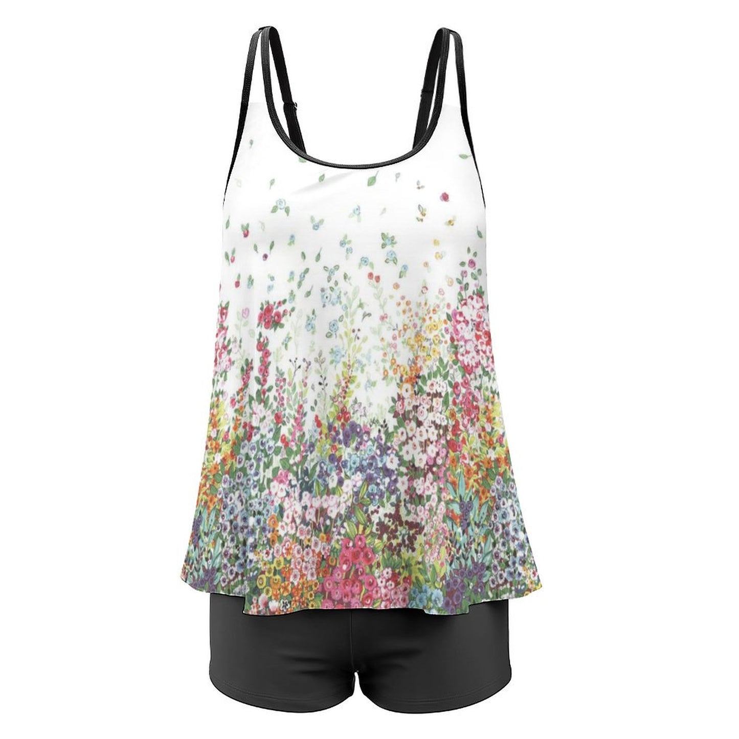 Tankini Personalizzato da Donna | Costume a Due Pezzi con Pantaloncino