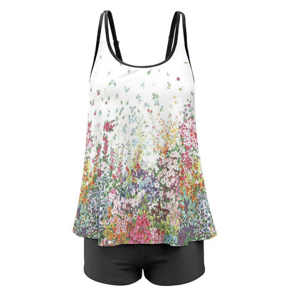 Tankini Personalizzato da Donna | Costume a Due Pezzi con Pantaloncino