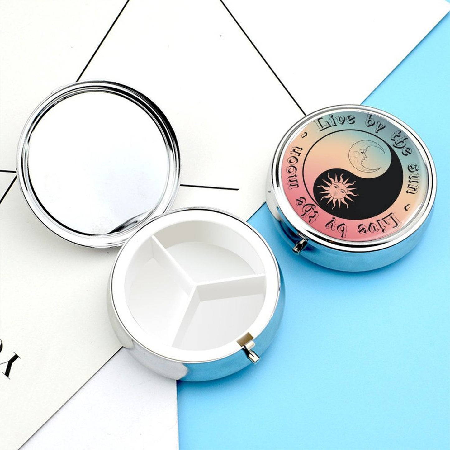 Portapillole Rotondo Personalizzato | Mini Contenitore da Viaggio