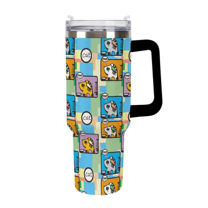 Tumbler Termico da 40 oz in Acciaio con Manico e Stampa Personalizzata