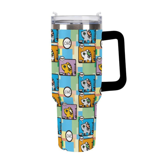 Tumbler Termico da 40 oz in Acciaio con Manico e Stampa Personalizzata