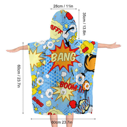 Accappatoio Poncho per Bambini Personalizzato | Morbido e Assorbente