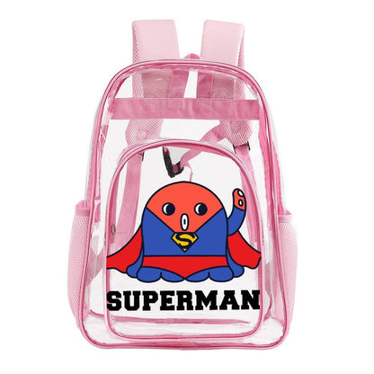 Zaino Trasparente in PVC con Taschino a Rete Personalizzabile con Stampa UV