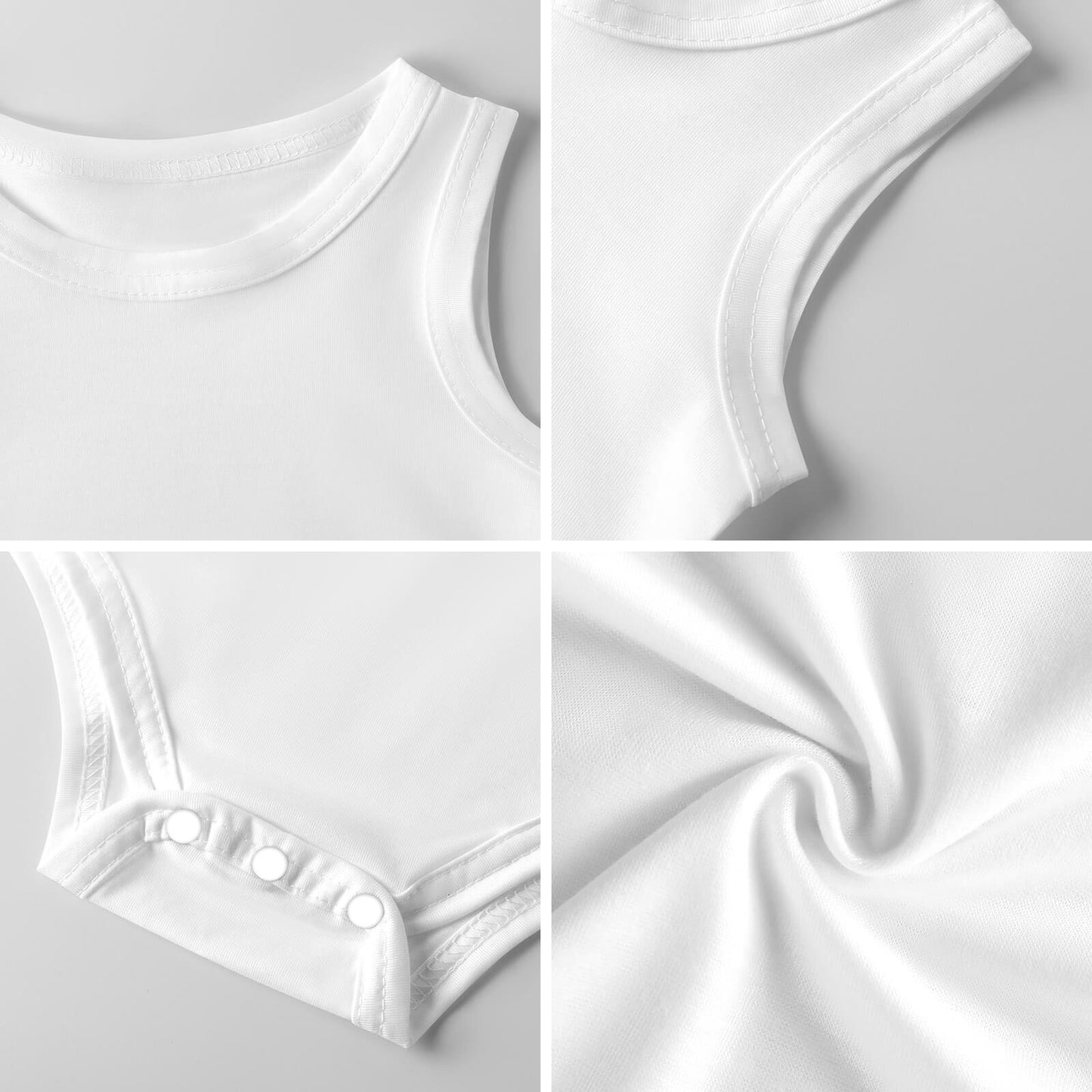 Body Neonato Personalizzato Senza Maniche in Cotone 100%