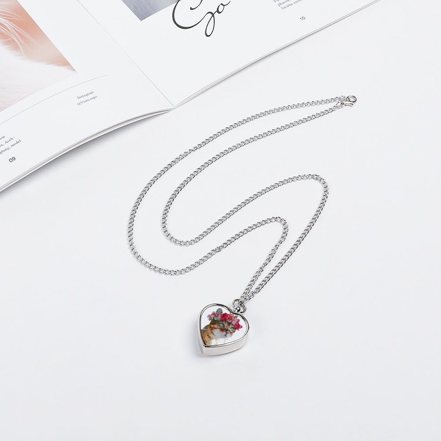 Collana Commemorativa Personalizzata con Foto per Animali | Ciondolo Urna