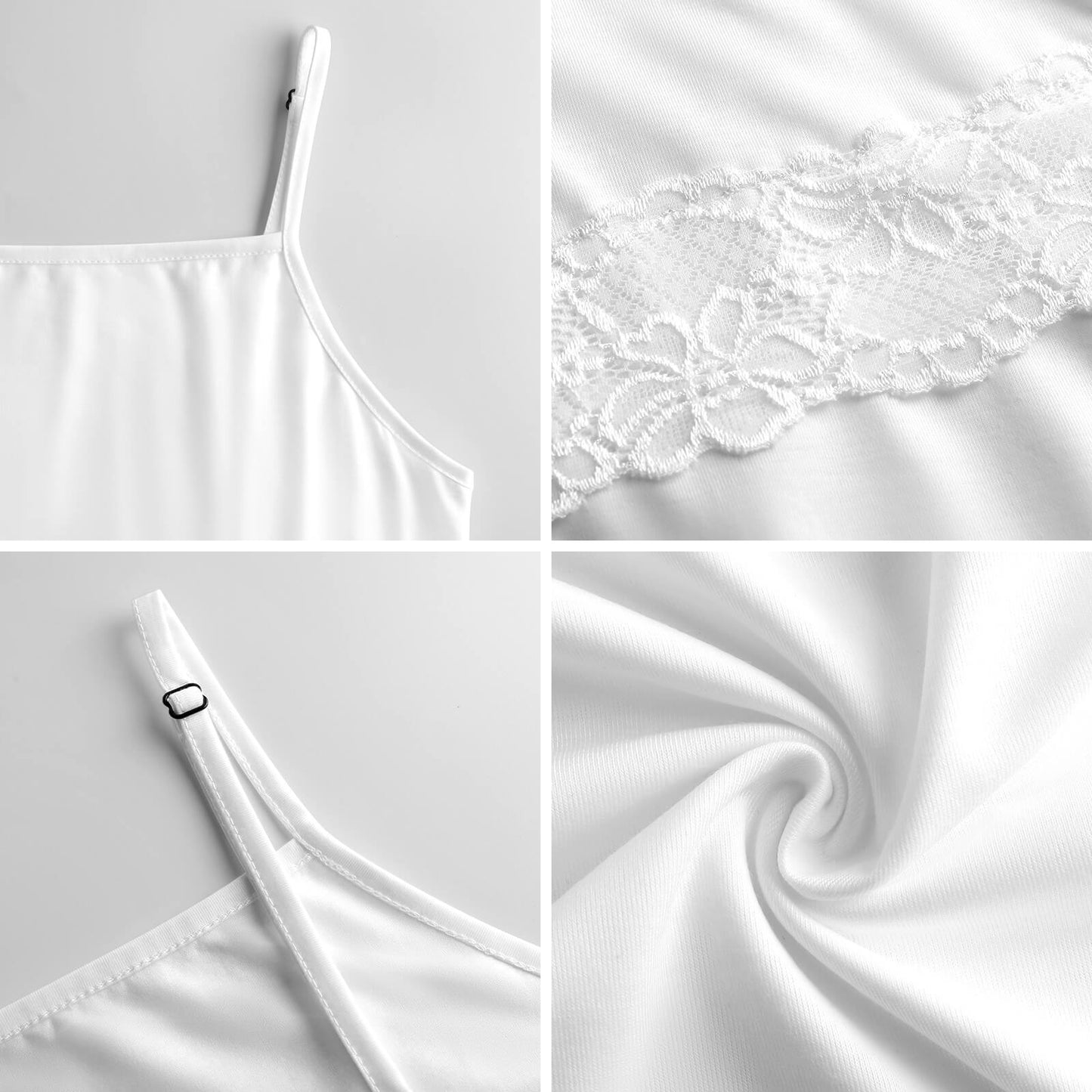 Abito Sottoveste Midi Personalizzato con Profili in Pizzo
