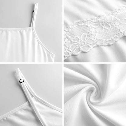 Abito Sottoveste Midi Personalizzato con Profili in Pizzo