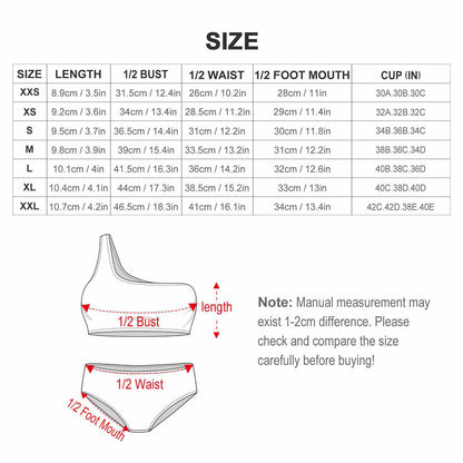 Bikini Monospalla Personalizzato | Costume a Vita Alta di Design