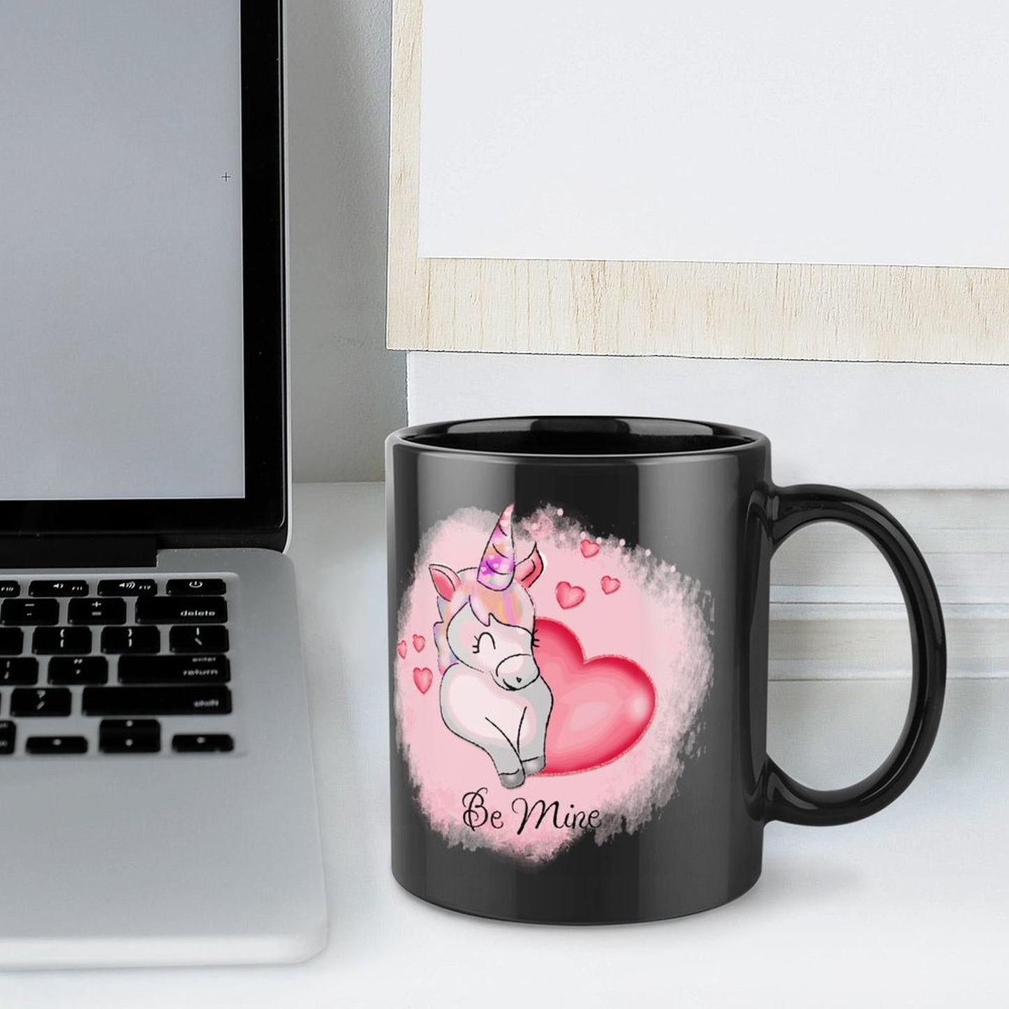 Tazza Nera Personalizzata in Ceramica | Stampa Foto/Testo | Idea Regalo Unica