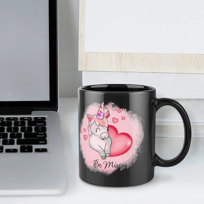 Tazza Nera Personalizzata in Ceramica | Stampa Foto/Testo | Idea Regalo Unica