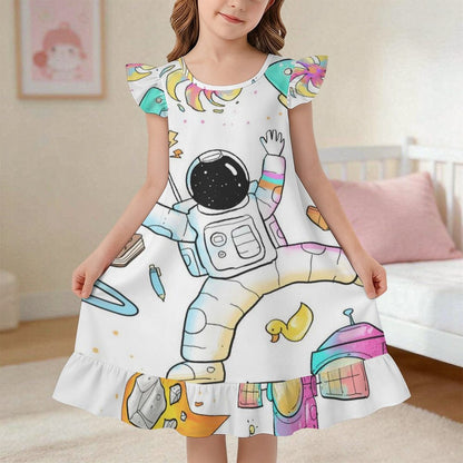 Camicia da Notte Bambina con Volant Personalizzabile
