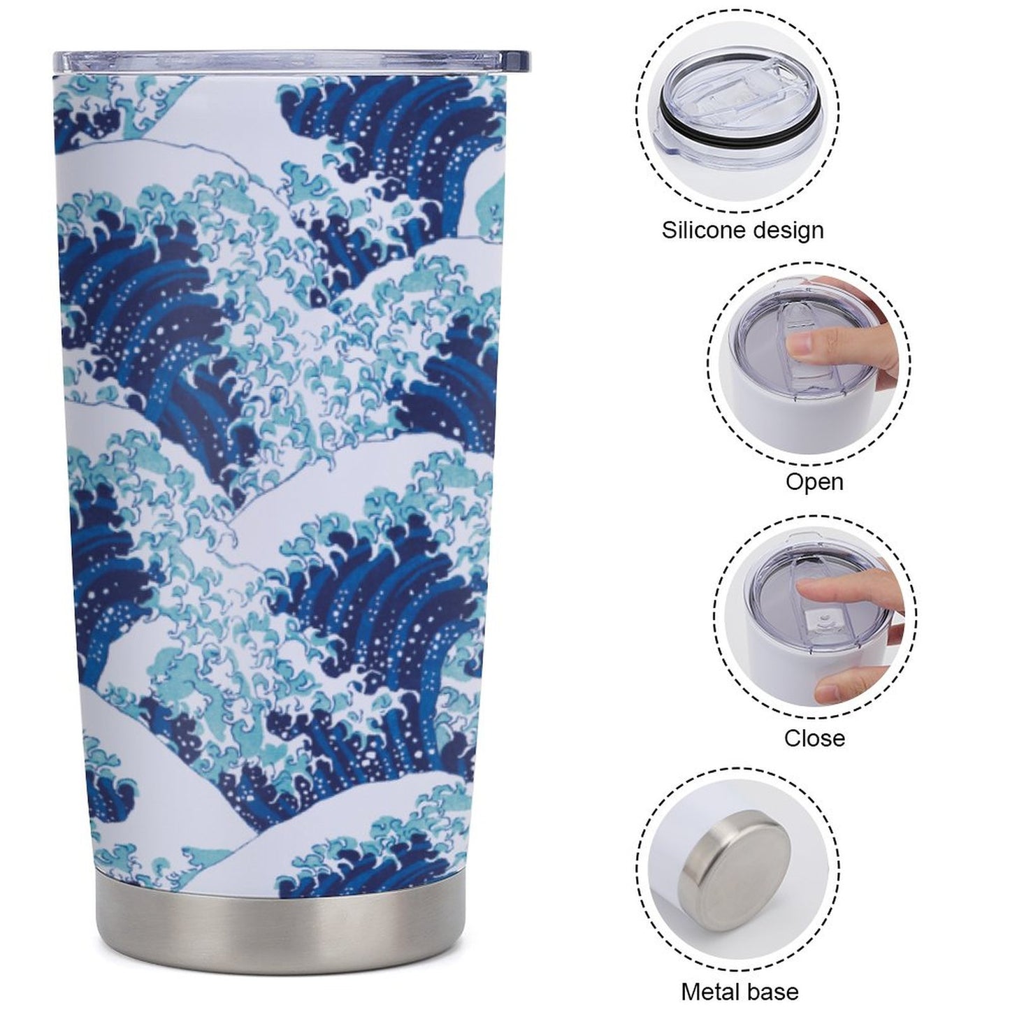 Tumbler Auto 20oz Personalizzato | Plastica Leggera BPA-Free | Antigoccia