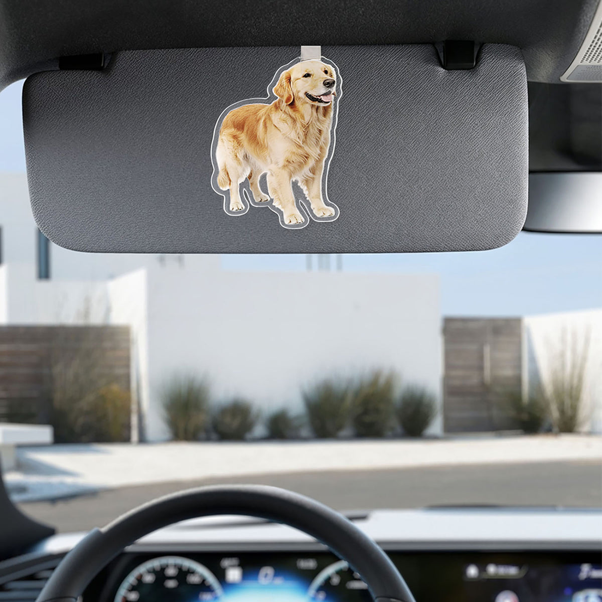 Supporto a Clip per Aletta Parasole Personalizzabile in Acrilico
