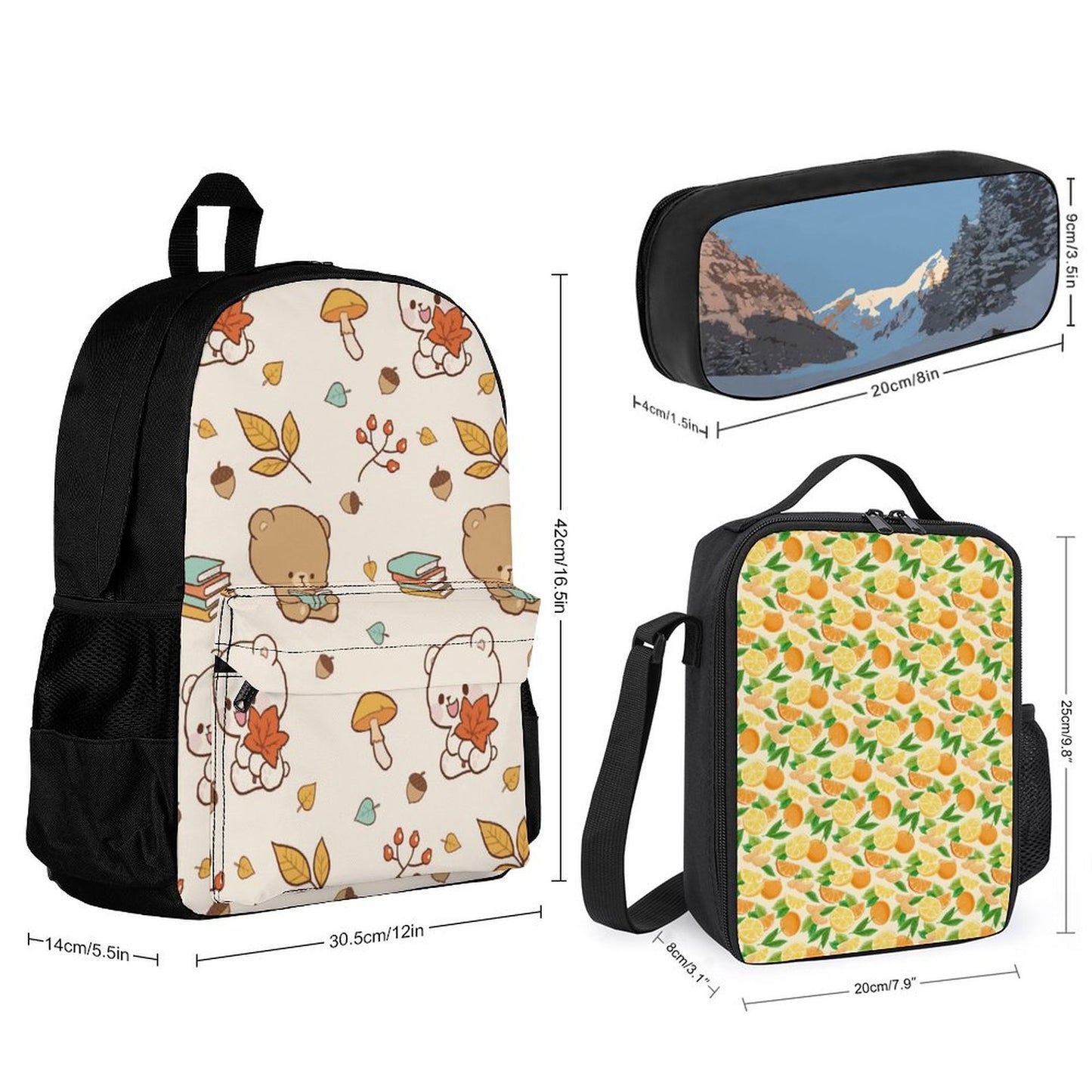 Set Zaino Scuola Personalizzato 3 in 1 | Zaino, Pranzo e Astuccio