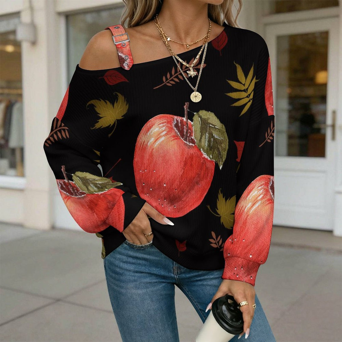 Maglione Donna Scollo Scoperto Morbido Personalizzabile