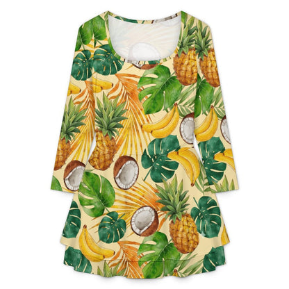 Mini abito donna con scollo quadrato e volant in milk silk personalizzato