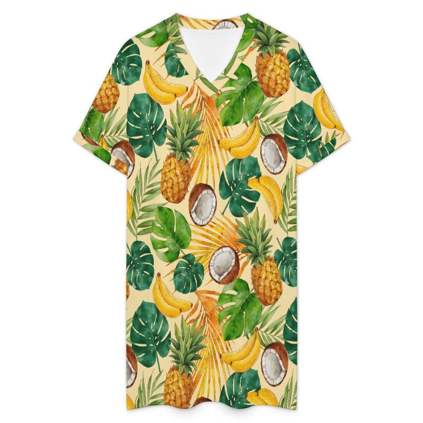 Abito Casual Donna Scollo V con Stampa Personalizzata