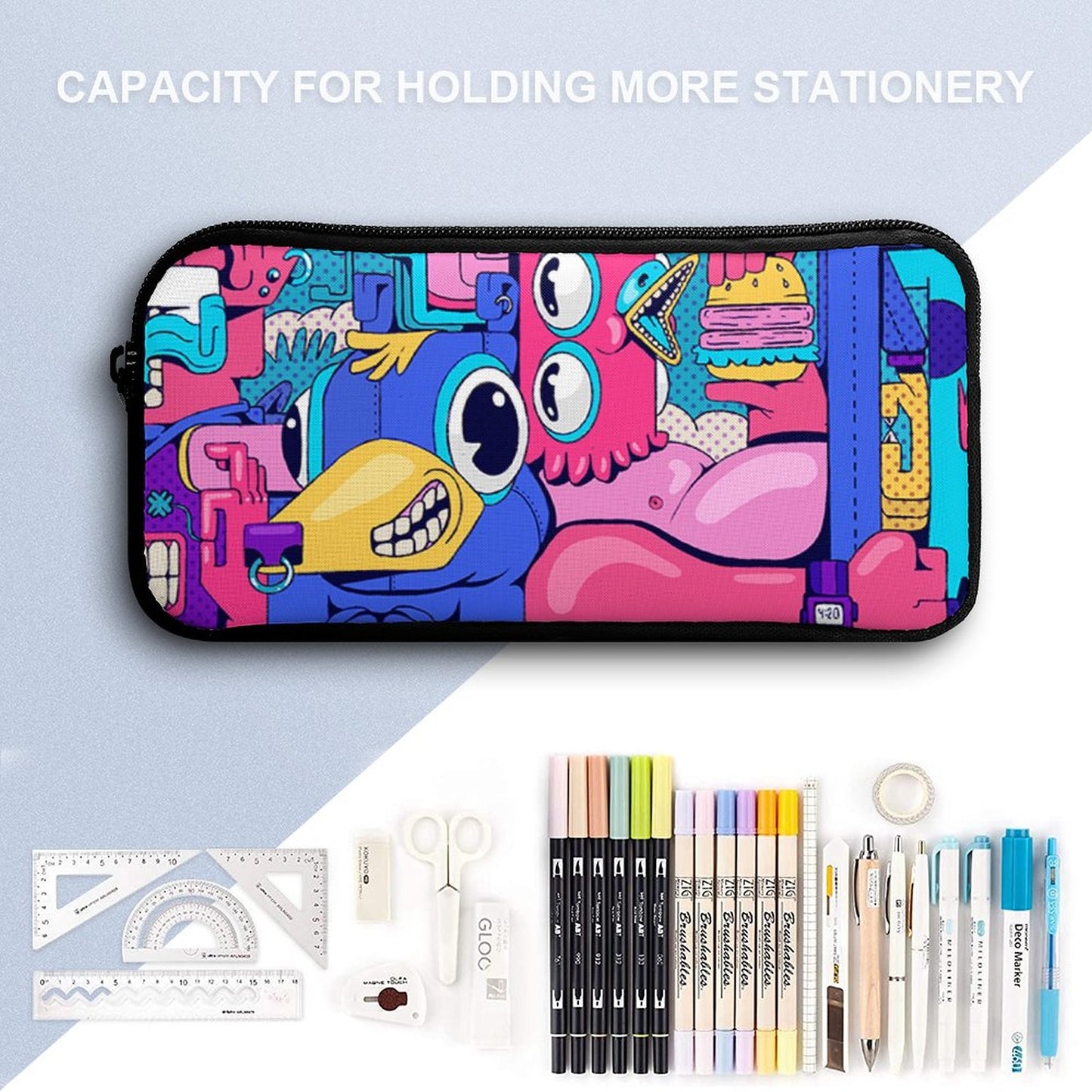 Astuccio Grande Capacità Personalizzato | Porta Cancelleria & Tech | 60+ Penne