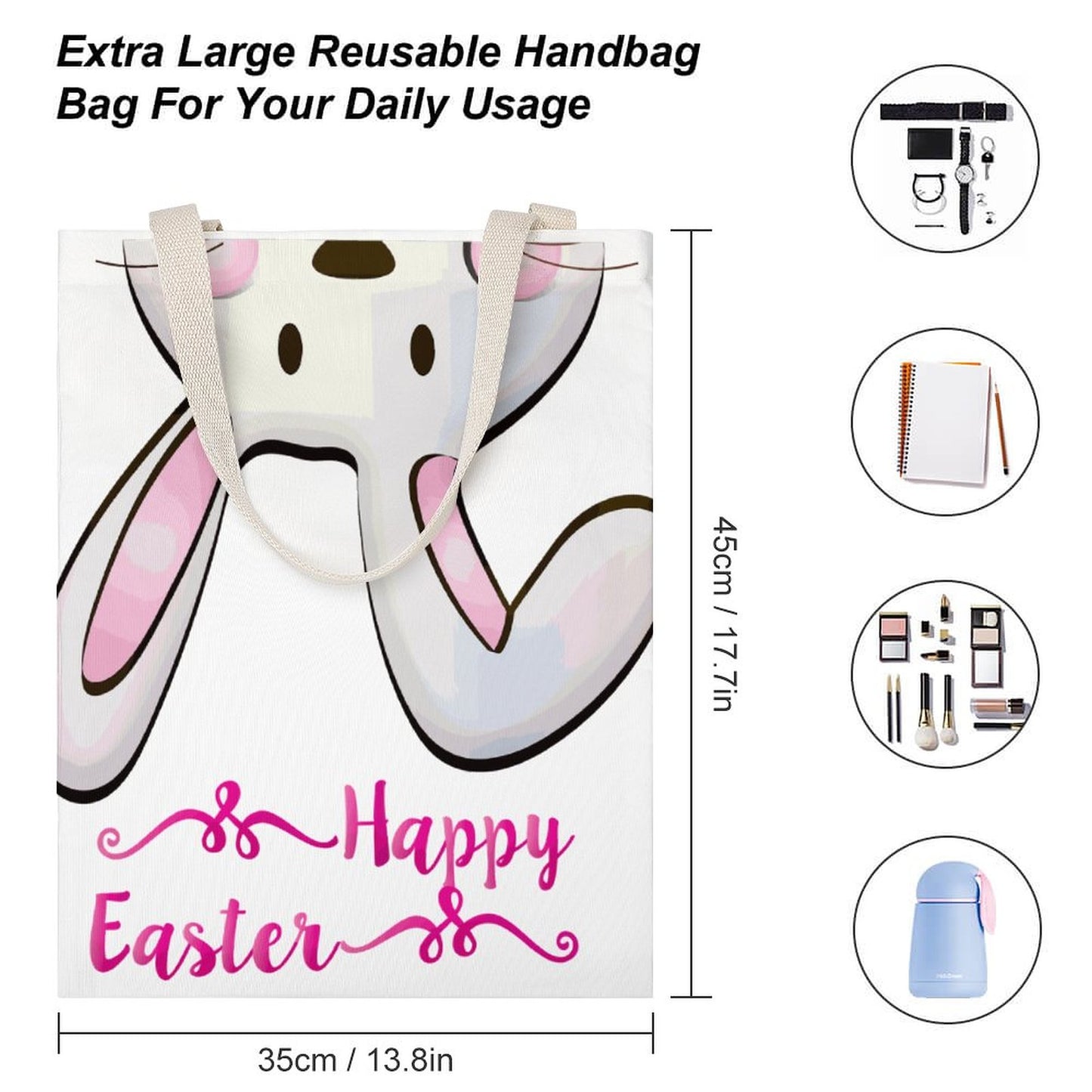 Tote Bag Canvas 35x45cm | Borsa Spalla Manici Cotone Custom