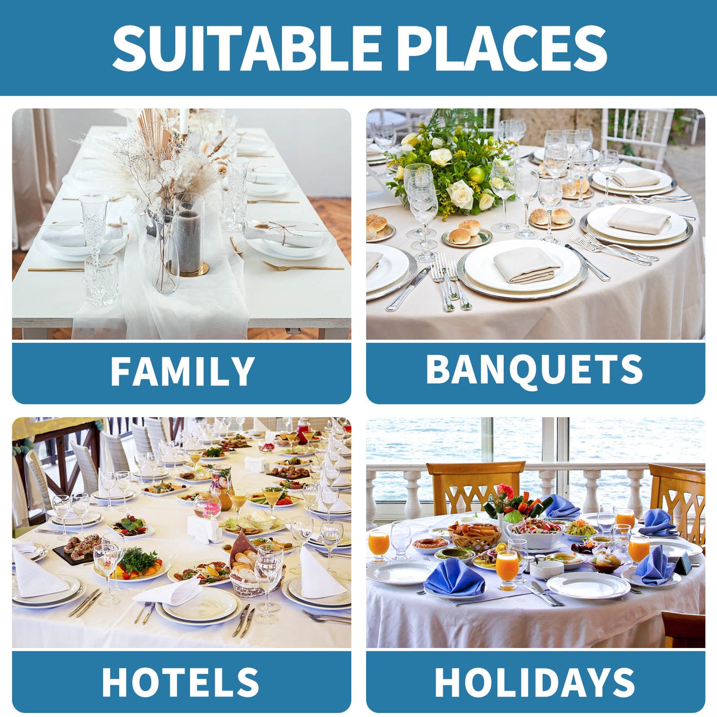 Tovaglioli Stoffa Personalizzati | Tessuto Anti-Piega per Eventi & Matrimoni