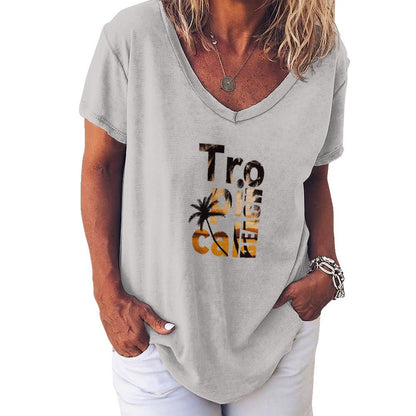 T-Shirt Personalizzata Donna con Scollo a V | Maglietta Vestibilità Comoda (Oversize)