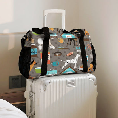 Borsa Weekender Personalizzata in Twill con Tracolla Removibile e Stampa su Misura