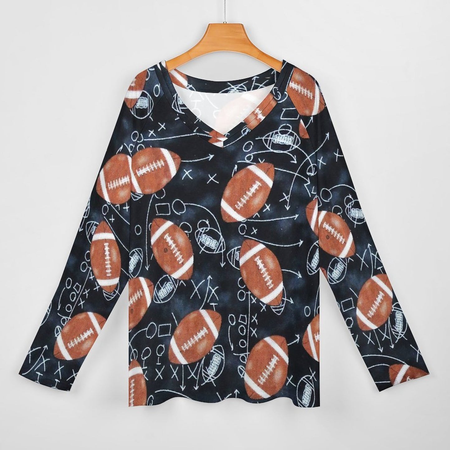 T-Shirt Oversize Donna Scollo V | Doppio Strato Anti-Piega | S-5XL