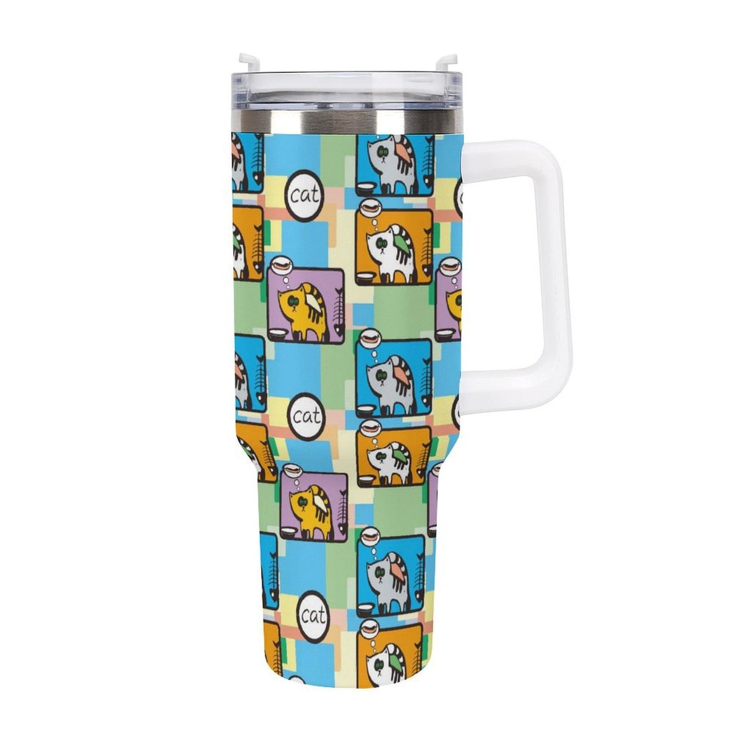 Tumbler Termico da 40 oz in Acciaio con Manico e Stampa Personalizzata