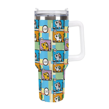 Tumbler Termico da 40 oz in Acciaio con Manico e Stampa Personalizzata