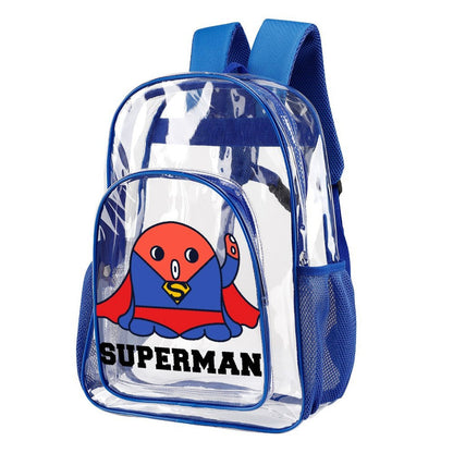 Zaino Trasparente in PVC con Taschino a Rete Personalizzabile con Stampa UV