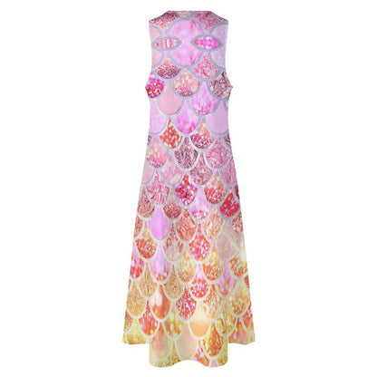 Abito Maxi Lungo Personalizzato | Vestito a Colonna Senza Maniche (S-5XL)