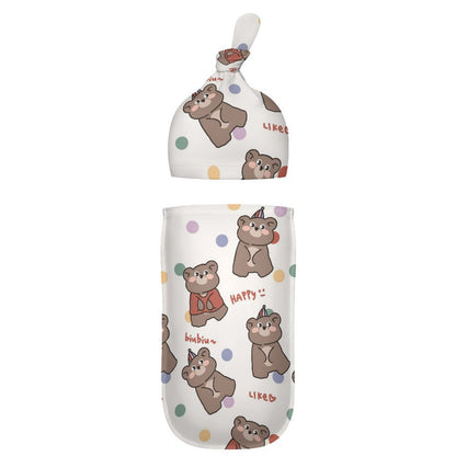 Set Neonato Personalizzato in Puro Cotone con Cappellino