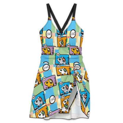 Costume Intero a Gonna con Pantaloncino Integrato e Lacci Regolabili — Personalizzabile con Stampa, dalla S alla 2XL