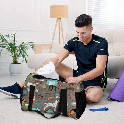 Borsa Weekender Personalizzata in Twill con Tracolla Removibile e Stampa su Misura