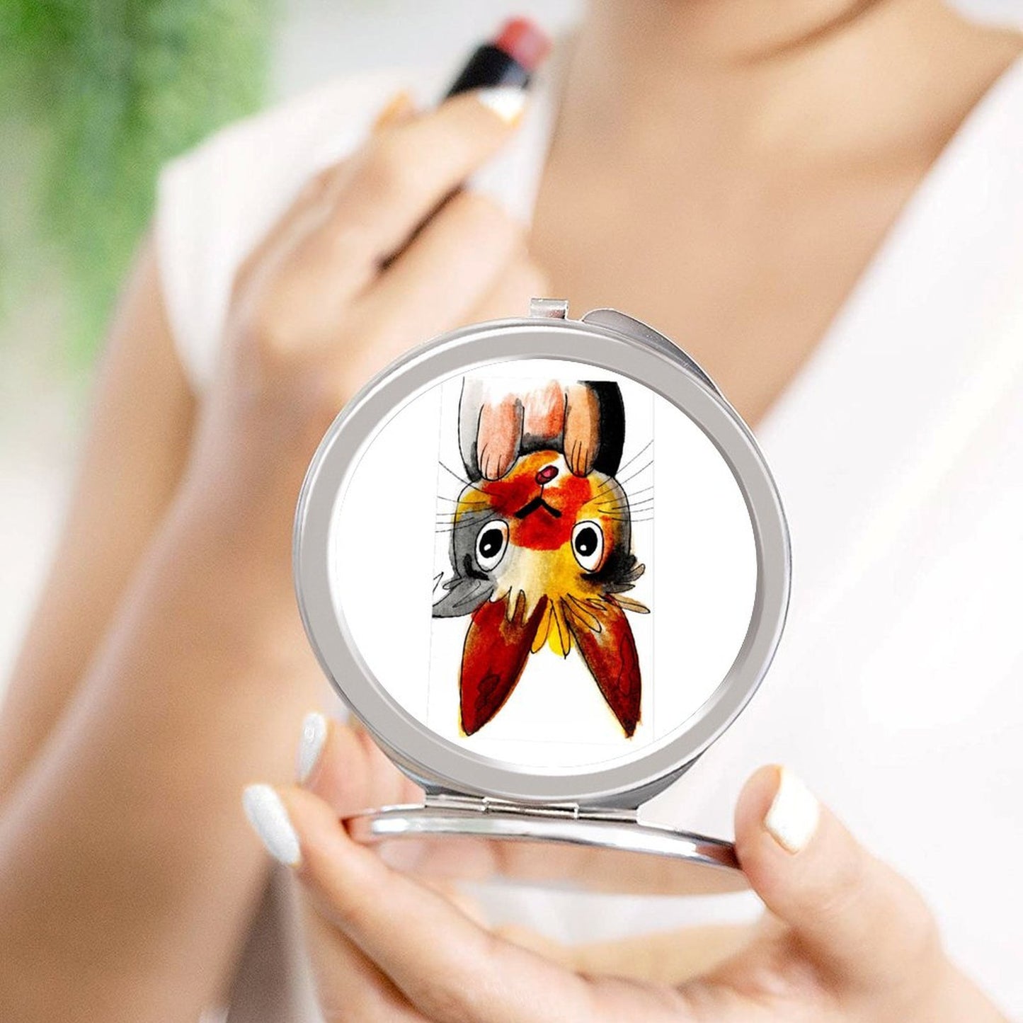 Specchietto da Borsetta Personalizzato con Foto | Compatto e in Metallo