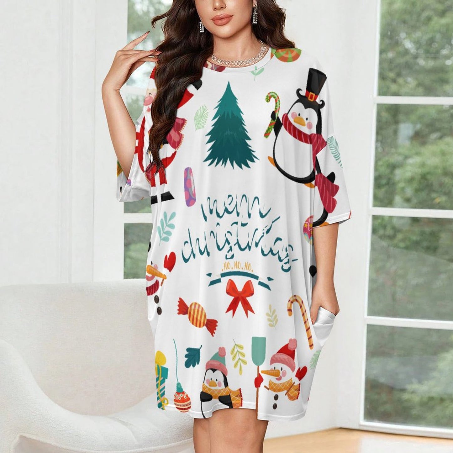 Camicia da Notte Curvy Personalizzata in Seta di Ghiaccio | Idea Regalo Donna