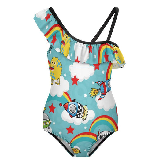 Costume Intero Bimba Volant Personalizzato | Stampa Unica | Poliestere