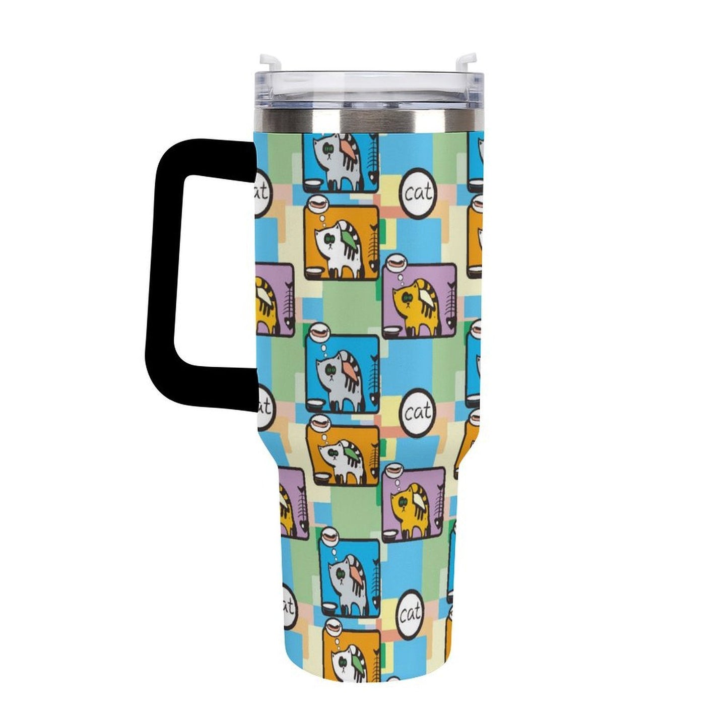 Tumbler Termico da 40 oz in Acciaio con Manico e Stampa Personalizzata