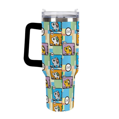 Tumbler Termico da 40 oz in Acciaio con Manico e Stampa Personalizzata
