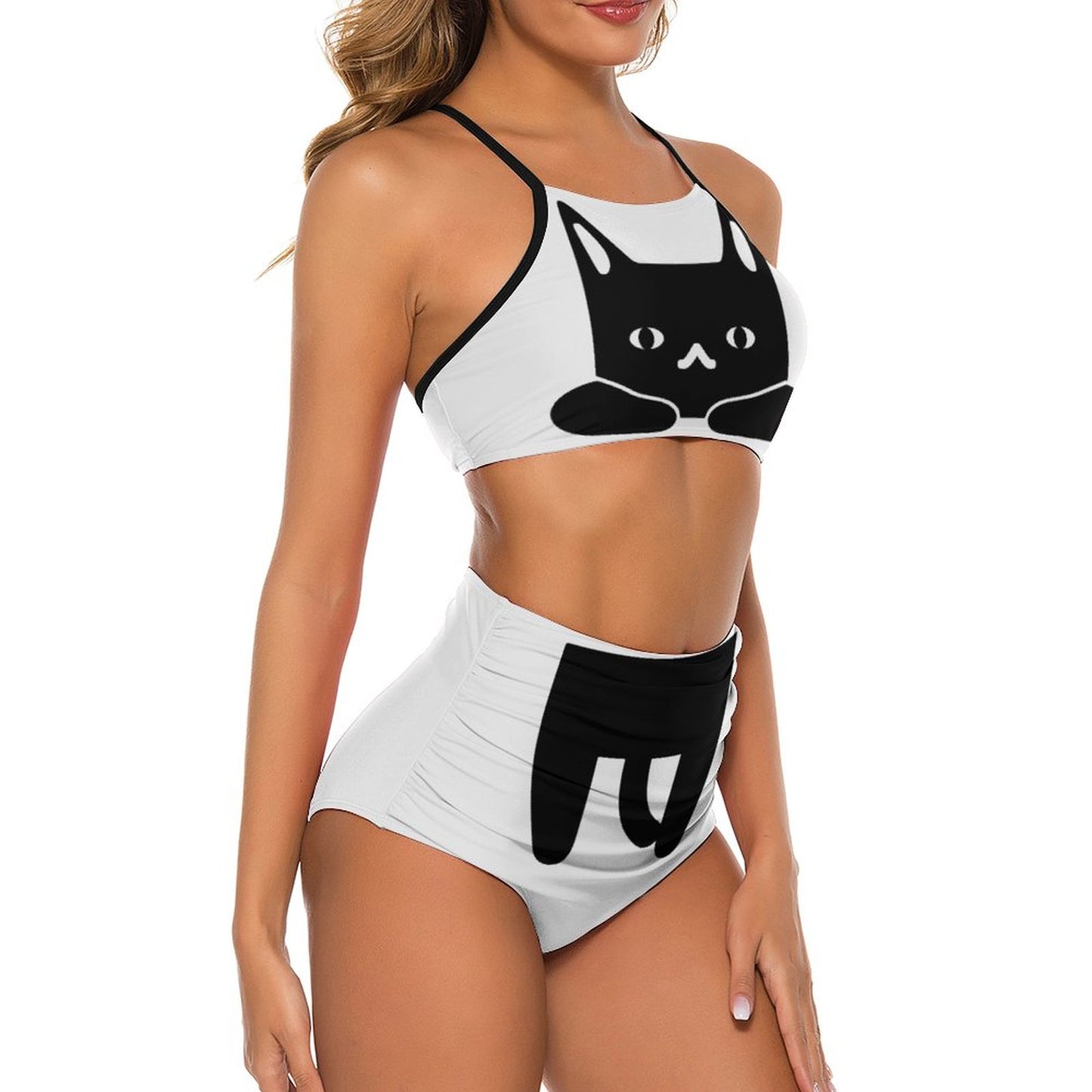 Bikini Monospalla Personalizzato | Costume a Vita Alta di Design